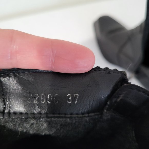 Janita Calf High Heeled Boots 22890, Black SZ 37 - Picture 15 of 15